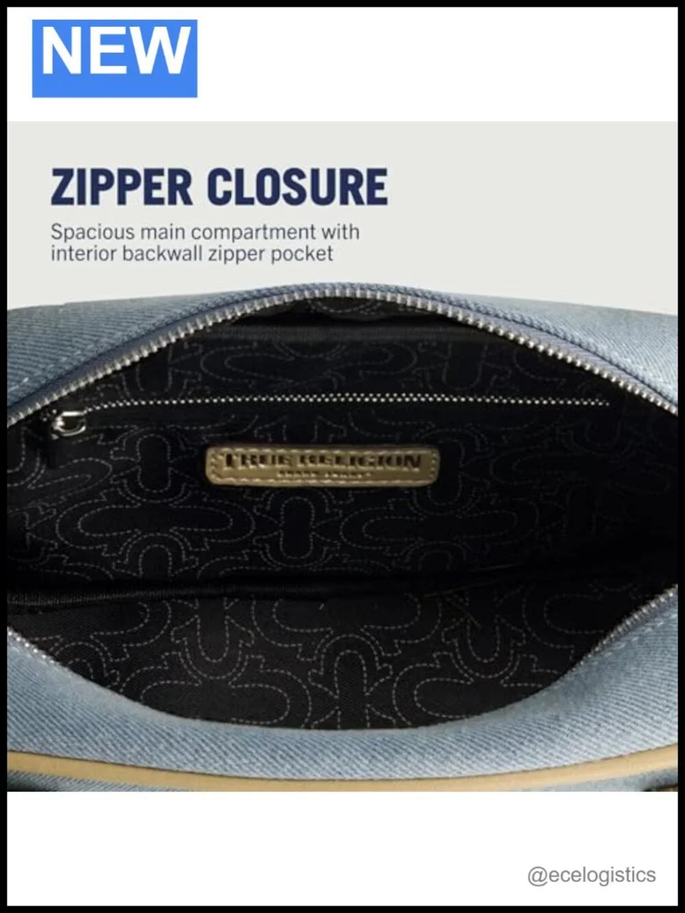 Denim Satchel Bowling Purse with Silver Hardware